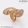 14650 fashion jewelry luxury diamond zircon ring, 18 carat gold color free size ladies finger ring